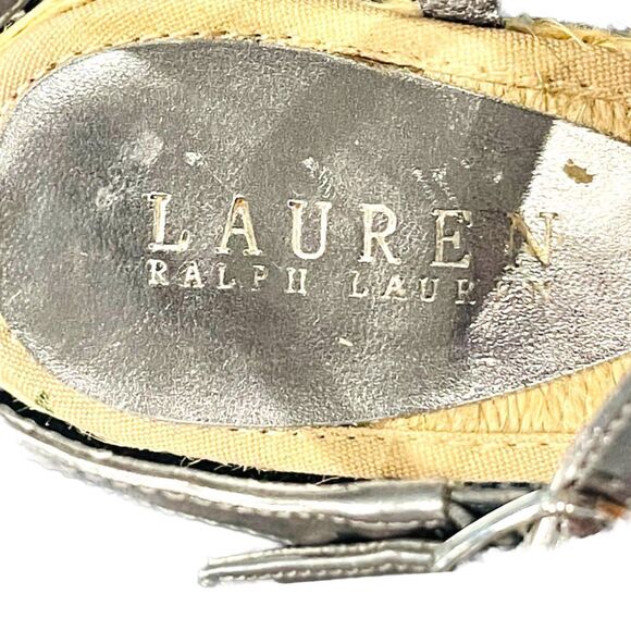 Lauren Ralph Lauren Corala Espadrille Rhinestone Wedge Sandals Size 7 - Picture 9 of 9